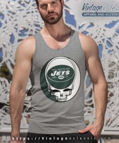 New York Jets Grateful Dead Steal Your Face Tank Top Racerback