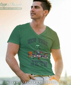 New York Jets Looney Tunes Graphic V Neck TShirt
