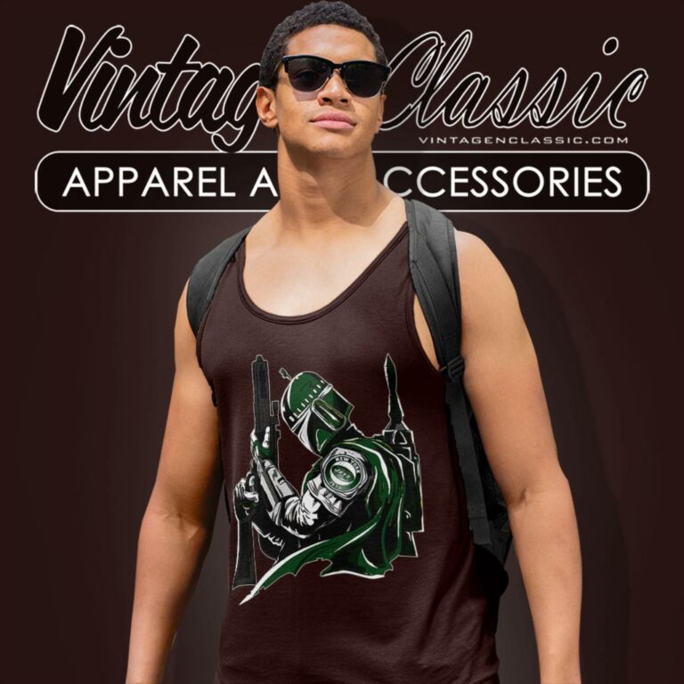 New York Jets Mandalorian Star Wars Tank Top Racerback New York Jets Mandalorian Star Wars Tank Top Racerback