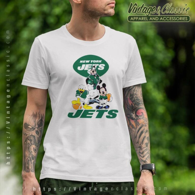 New York Jets Mickey Mouse Donald Duck Goofy Football T Shirt New York Jets Mickey Mouse Donald Duck Goofy Football T Shirt