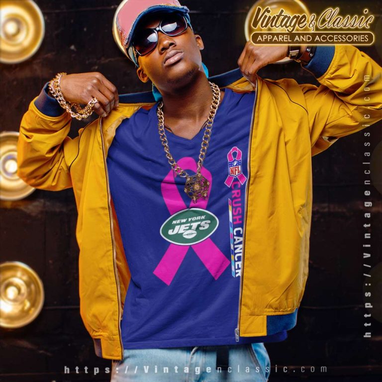 New York Jets Nfl Crush Cancer 2023 V Neck TShirt New York Jets Nfl Crush Cancer 2023 V Neck TShirt