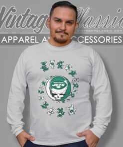 New York Jets Nfl Grateful Dancing Bears Long Sleeve Tee