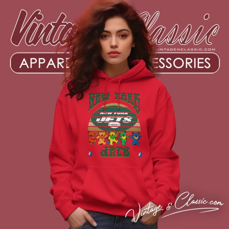New York Jets Nfl Grateful Dancing Bears Retro Hoodie New York Jets Nfl Grateful Dancing Bears Retro Hoodie