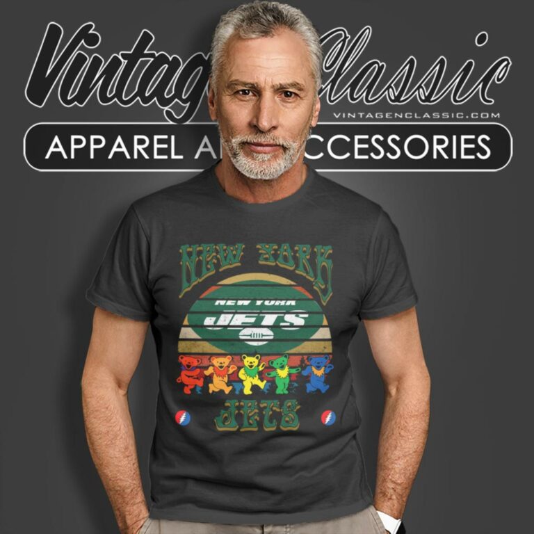 New York Jets Nfl Grateful Dancing Bears Retro T Shirt New York Jets Nfl Grateful Dancing Bears Retro T Shirt