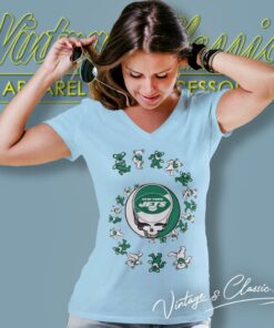 New York Jets Nfl Grateful Dancing Bears V Neck TShirt