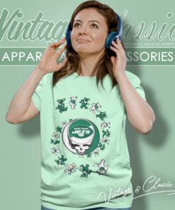 New York Jets Nfl Grateful Dancing Bears Women T Shirt