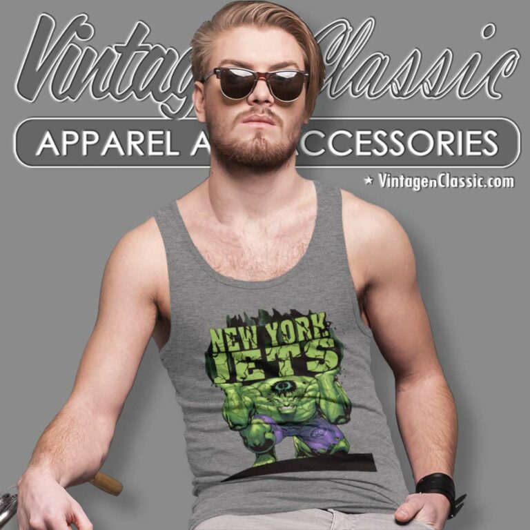 New York Jets Nfl Hulk Avengers Tank Top Racerback New York Jets Nfl Hulk Avengers Tank Top Racerback