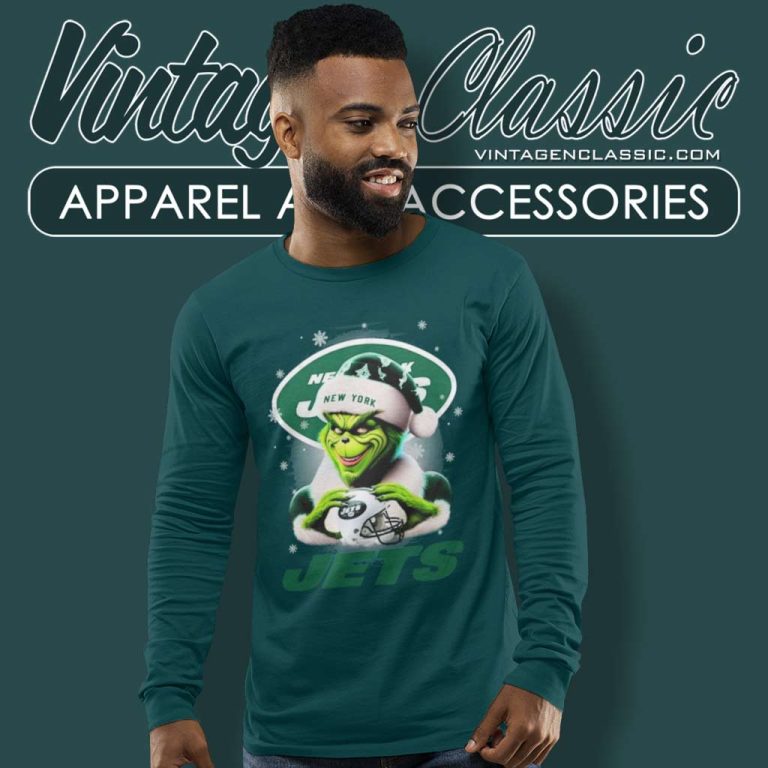 New York Jets Santa Grinch Christmas Love Long Sleeve Tee New York Jets Santa Grinch Christmas Love Long Sleeve Tee