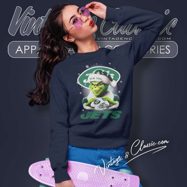 New York Jets Santa Grinch Christmas Love Sweatshirt New York Jets Santa Grinch Christmas Love Sweatshirt