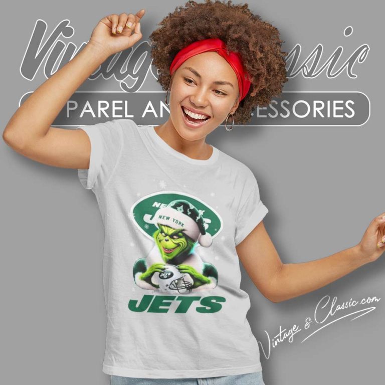 New York Jets Santa Grinch Christmas Love Women TShirt New York Jets Santa Grinch Christmas Love Women TShirt