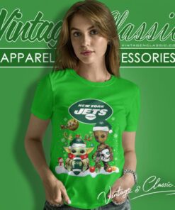 New York Jets Shirt Baby Yoda And Groot Santa Christmas Women T Shirt