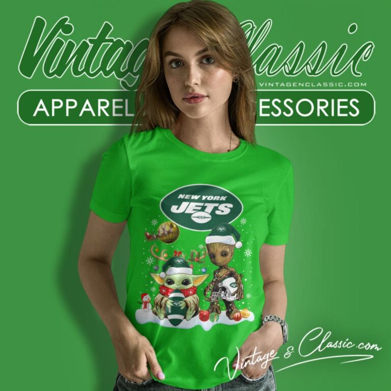 New York Jets Shirt Baby Yoda And Groot Santa Christmas Women T Shirt New York Jets Shirt Baby Yoda And Groot Santa Christmas Women T Shirt