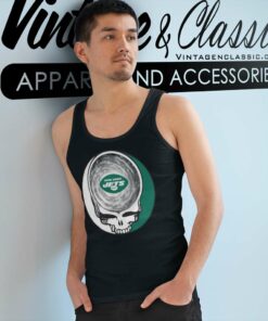 New York Jets Shirt Nfl Grateful Dead Logo Tank Top Racerback