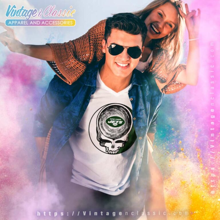 New York Jets Shirt Nfl Grateful Dead Logo V Neck TShirt New York Jets Shirt Nfl Grateful Dead Logo V Neck TShirt