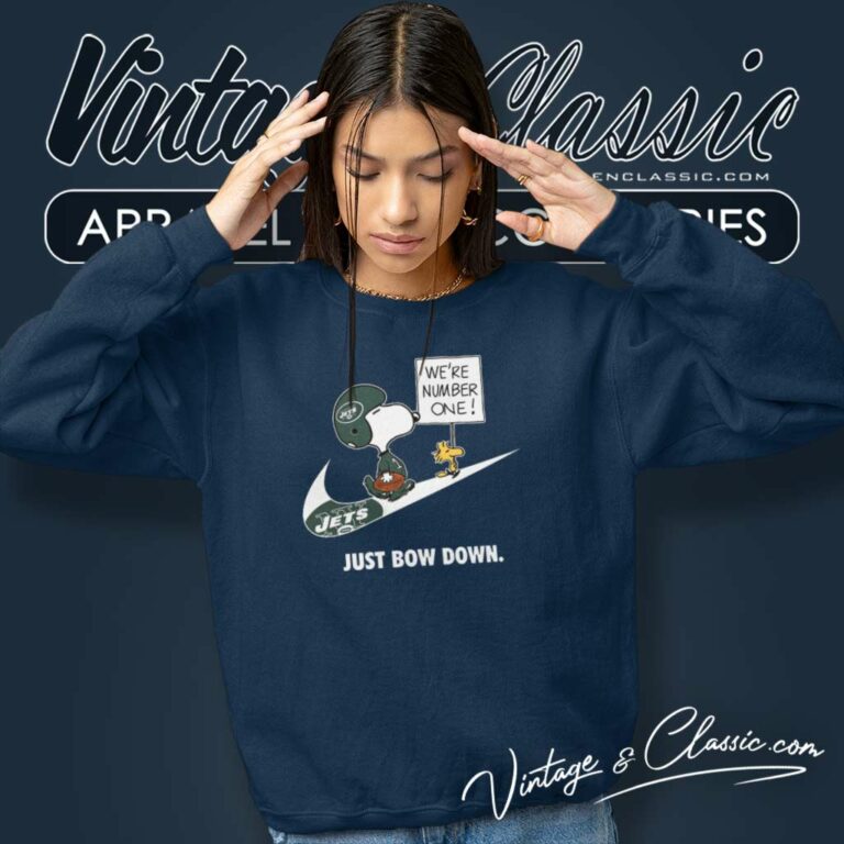 New York Jets Snoopy Are Number One Shirt Nike Just Bow Down Sweatshirt New York Jets Snoopy Are Number One Shirt Nike Just Bow Down Sweatshirt