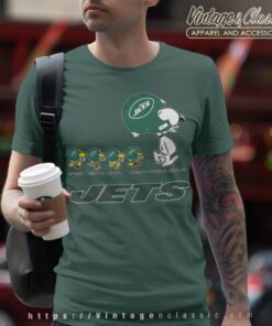New York Jets Snoopy Woodstock Team Walking T shirt