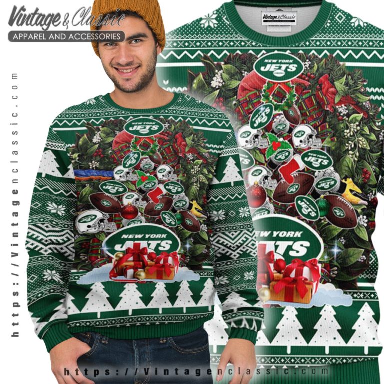 New York Jets Tree Ball Ugly Christmas Sweater Ugly Sweater New York Jets Tree Ball Ugly Christmas Sweater Ugly Sweater