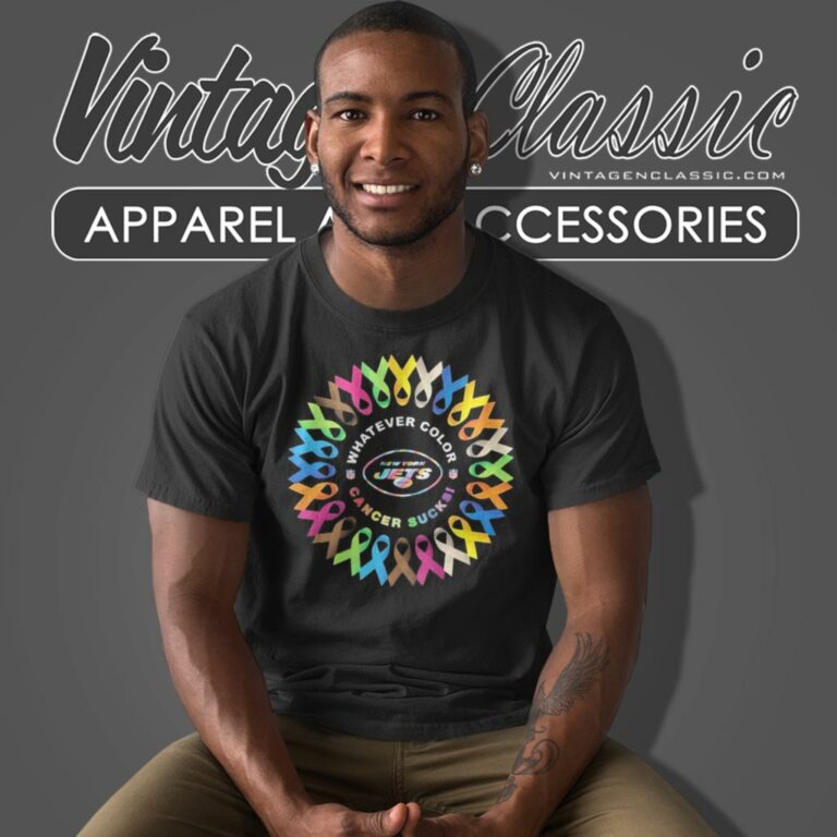 New York Jets Whatever Color Cancer Sucks T Shirt New York Jets Whatever Color Cancer Sucks T Shirt