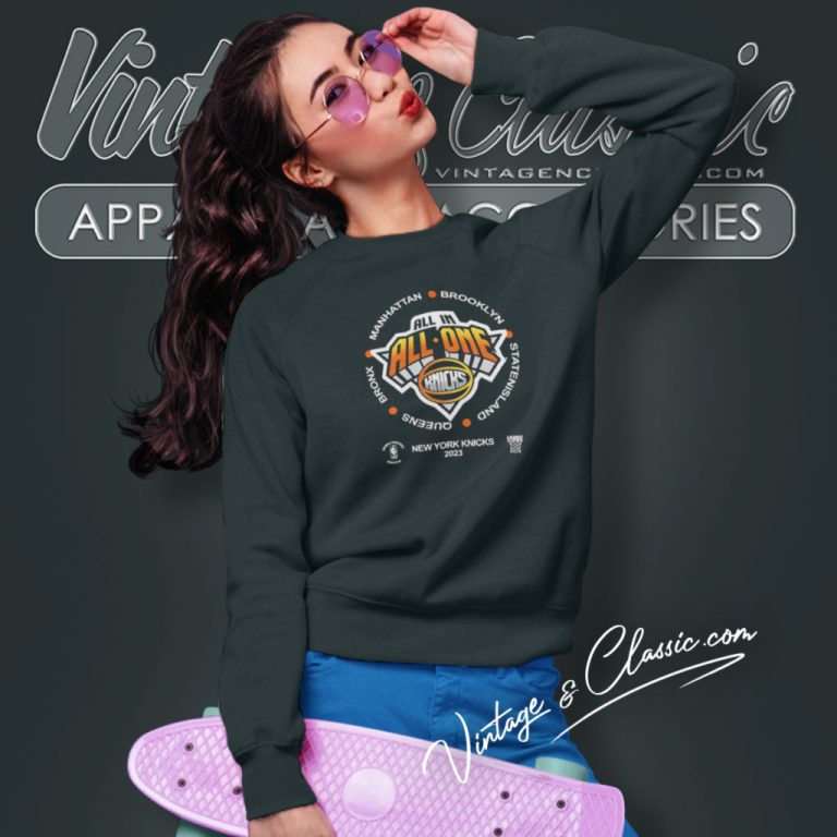 New York Knicks 2023 Playoff Participant Mantra All In All One Sweatshirt New York Knicks 2023 Playoff Participant Mantra All In All One Sweatshirt