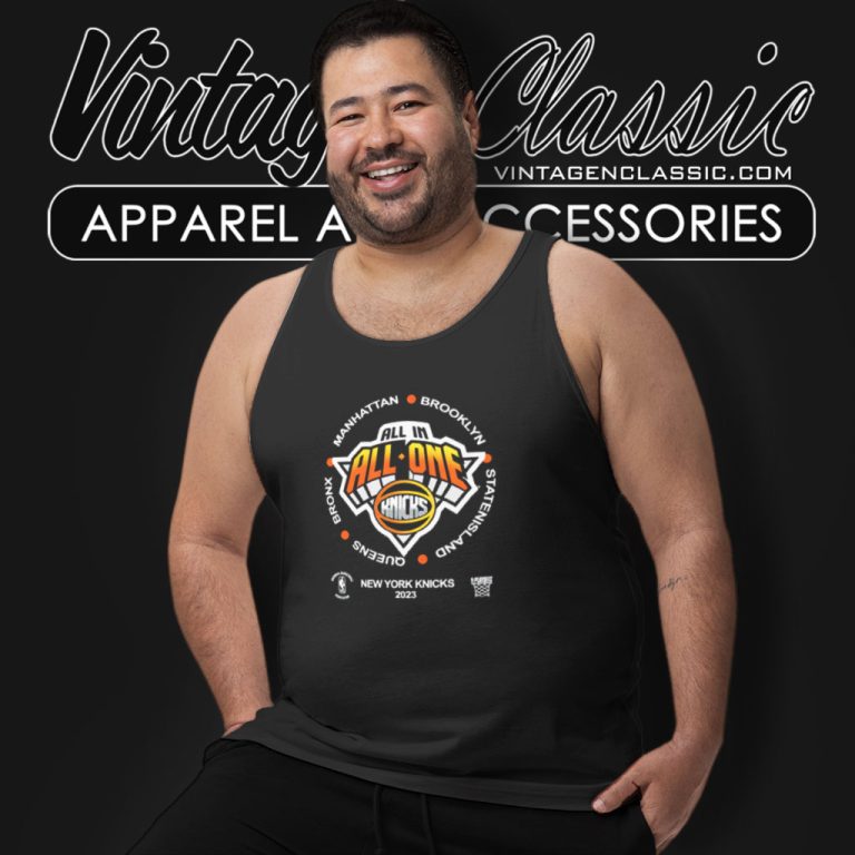 New York Knicks 2023 Playoff Participant Mantra All In All One Tank Top Racerback New York Knicks 2023 Playoff Participant Mantra All In All One Tank Top Racerback