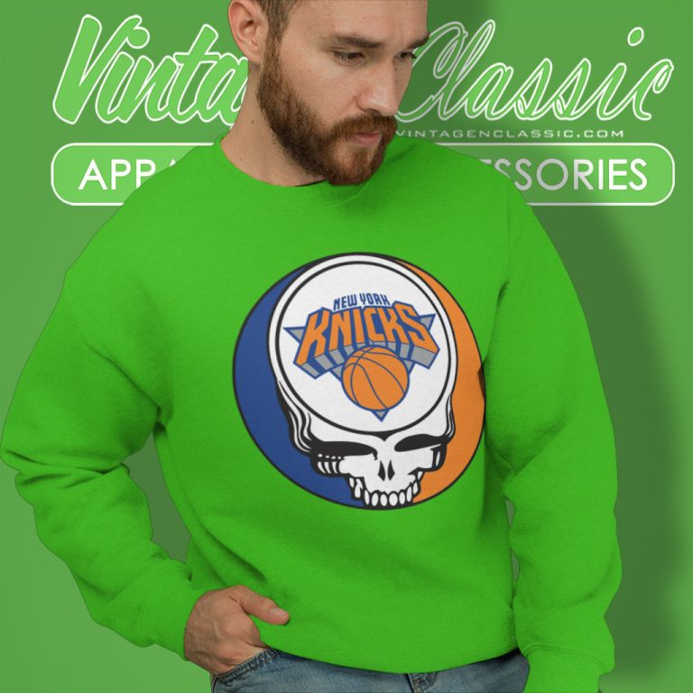 New York Knicks Grateful Dead Steal Your Face Sweatshirt New York Knicks Grateful Dead Steal Your Face Sweatshirt