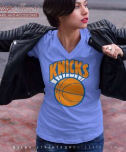New York Knicks Logo Shirt V Neck TShirt