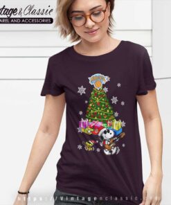 New York Knicks Merry Christmas Snoopy Shirt 6 New York Knicks Merry Christmas Snoopy Women TShirt