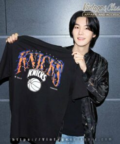 New York Knicks Nba Suga Glitch Shirt By Mitchell And Ness T shirt BackSide