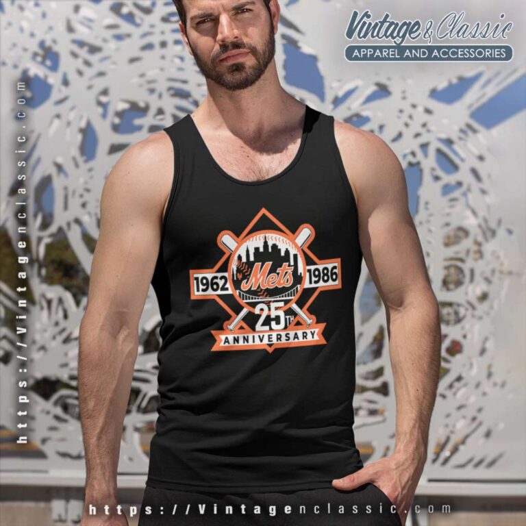 New York Mets 25th Anniversary World Series Champions Tank Top Racerback New York Mets 25th Anniversary World Series Champions Tank Top Racerback