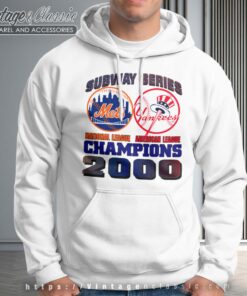 New York Mets And Yankees Baseball White Hoodie