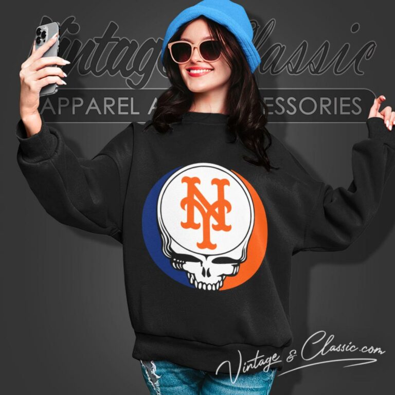 New York Mets Grateful Dead Steal Your Face Sweatshirt New York Mets Grateful Dead Steal Your Face Sweatshirt