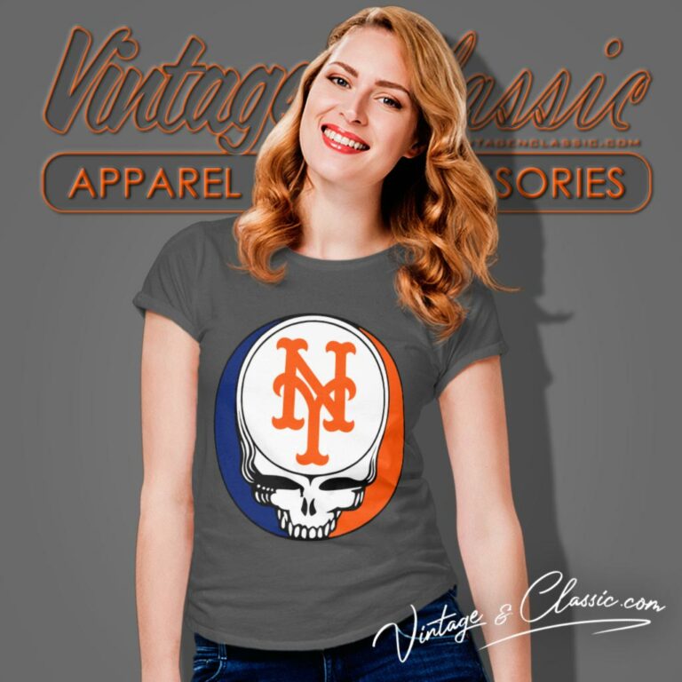 New York Mets Grateful Dead Steal Your Face Women T Shirt New York Mets Grateful Dead Steal Your Face Women T Shirt