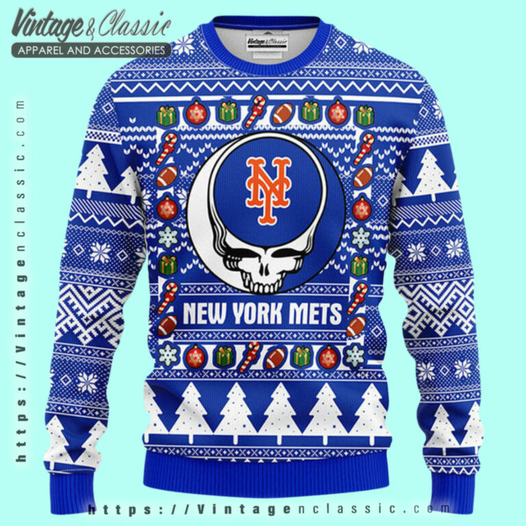 New York Mets Grateful Dead Ugly Sweater Ugly Christmas Sweater New York Mets Grateful Dead Ugly Sweater Ugly Christmas Sweater