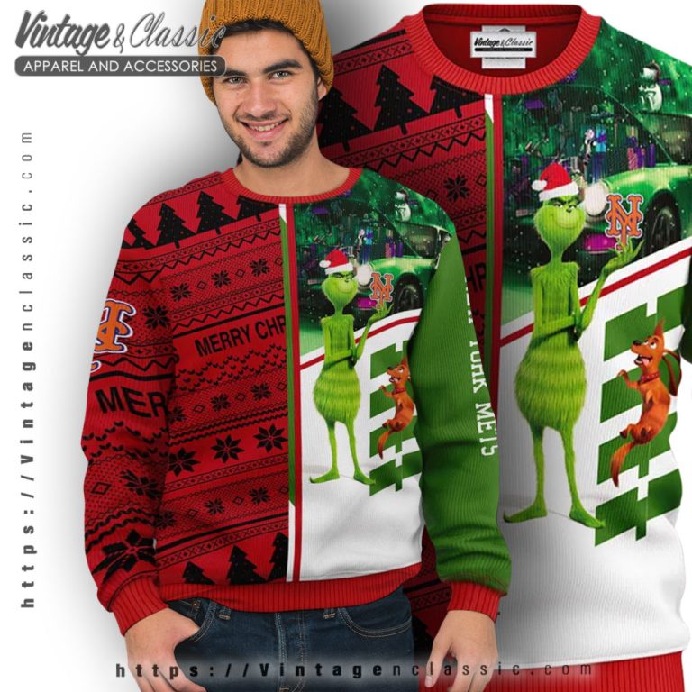 New York Mets Grinch Ugly Christmas Sweater Ugly Sweater New York Mets Grinch Ugly Christmas Sweater Ugly Sweater