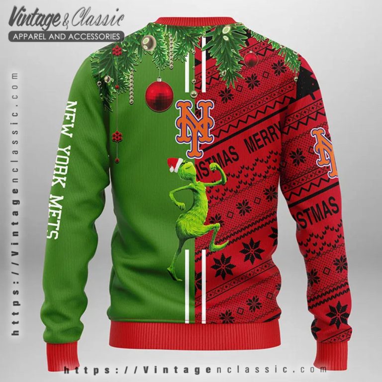 New York Mets Grinch Ugly Christmas Sweater back Ugly Sweater New York Mets Grinch Ugly Christmas Sweater back Ugly Sweater