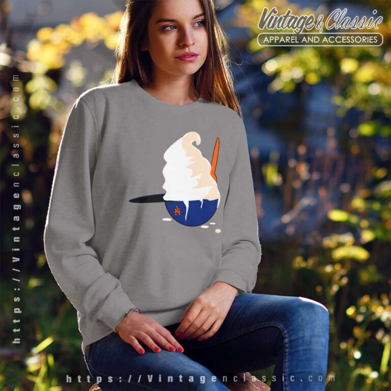 New York Mets Ice Cream Helmet Sweatshirt New York Mets Ice Cream Helmet Sweatshirt