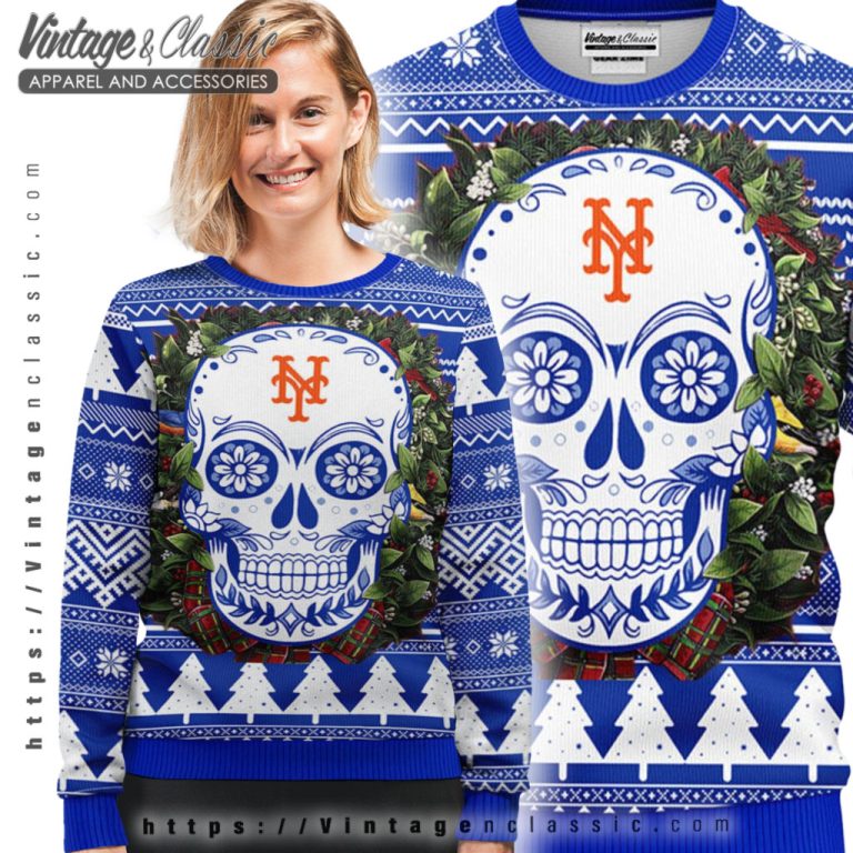 New York Mets Skull Ugly Christmas Sweater Ugly Sweater shirt New York Mets Skull Ugly Christmas Sweater Ugly Sweater shirt