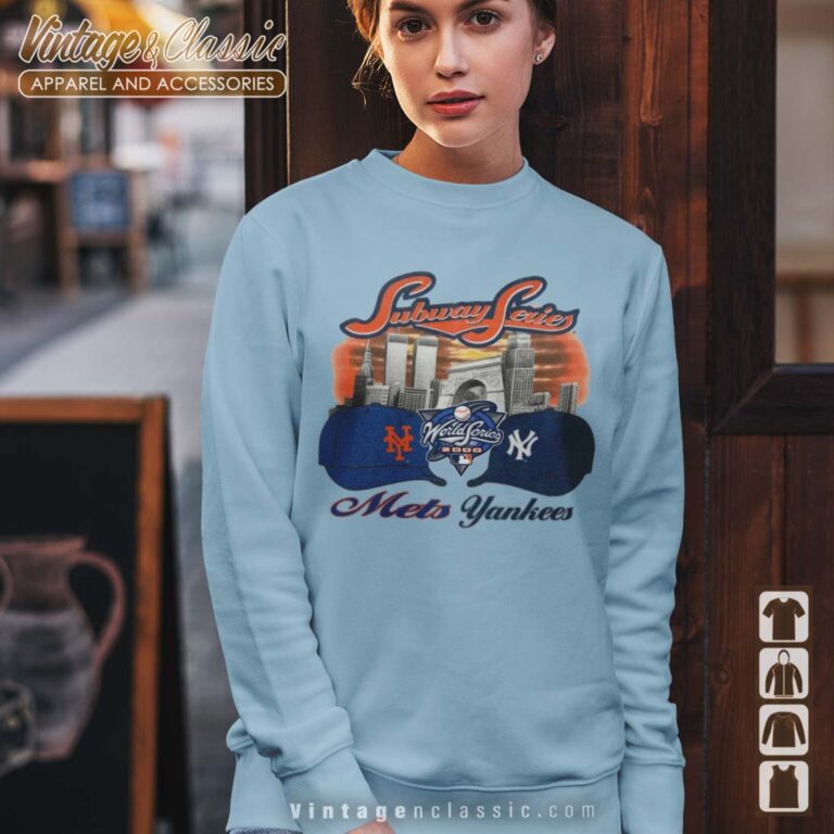 New York Mets Vs New York Yankees Light Blue Sweatshirt New York Mets Vs New York Yankees Light Blue Sweatshirt