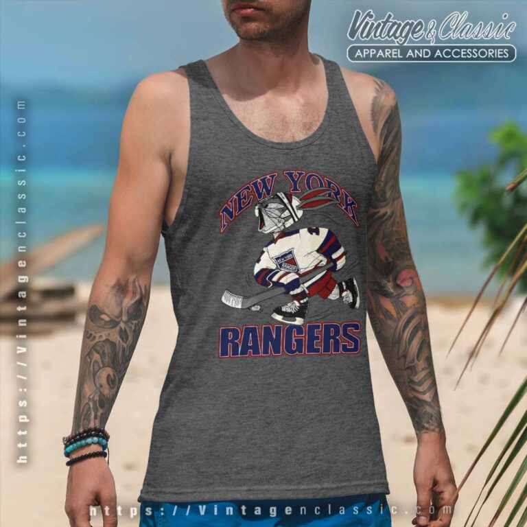 New York Rangers Bugs Bunny Vintage Tank Top Racerback New York Rangers Bugs Bunny Vintage Tank Top Racerback