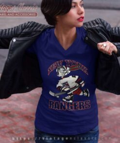New York Rangers Bugs Bunny Vintage V Neck TShirt