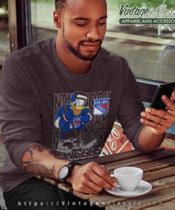 New York Rangers Donald Duck Hockey Shirt Sweatshirt