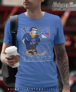 New York Rangers Donald Duck Hockey Shirt T shirt