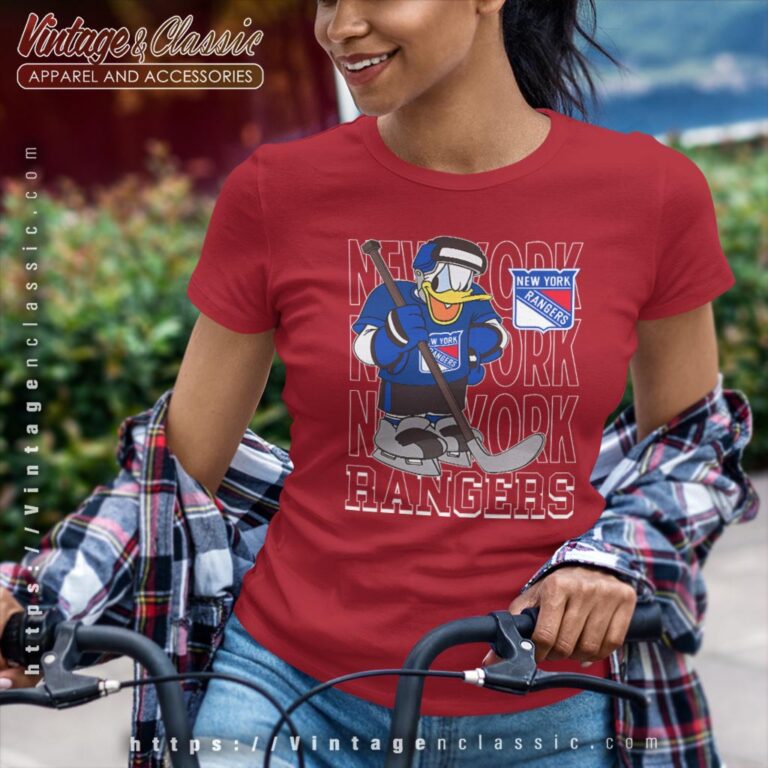 New York Rangers Donald Duck Hockey Shirt Women T shirt New York Rangers Donald Duck Hockey Shirt Women T shirt