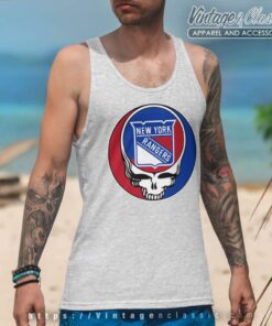 New York Rangers Grateful Dead Logo Band Tank Top Racerback