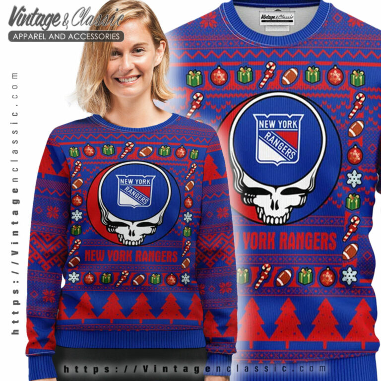 New York Rangers Grateful Dead Ugly Sweater Ugly Sweater shirt New York Rangers Grateful Dead Ugly Sweater Ugly Sweater shirt