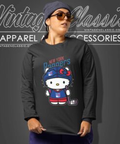 New York Rangers Hello Kitty Shirt Long Sleeve Tee