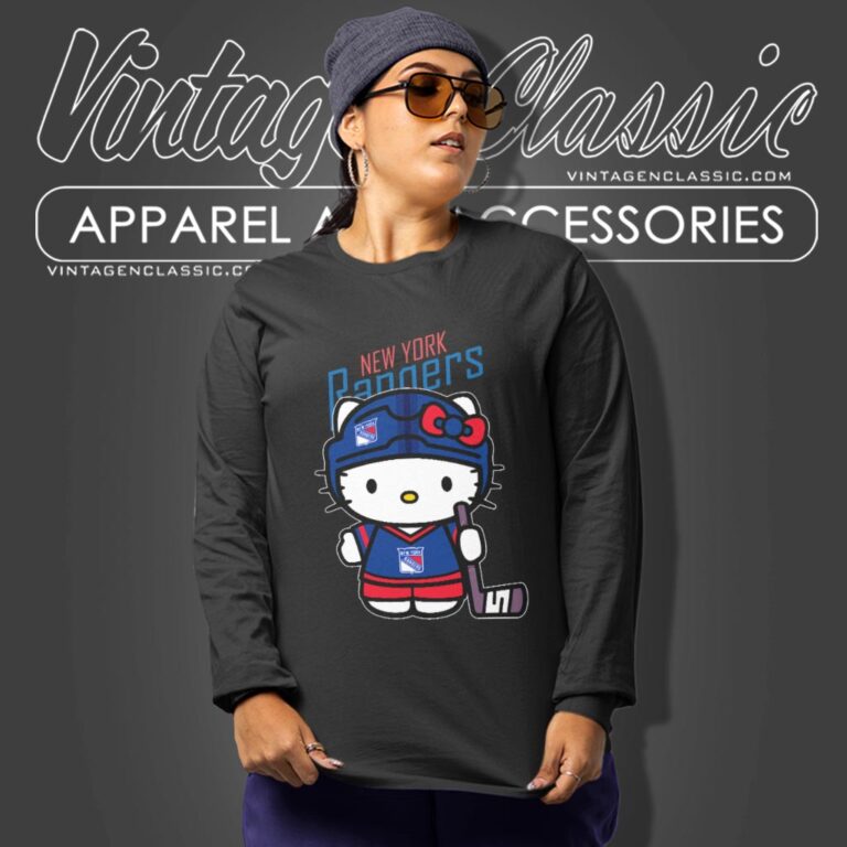 New York Rangers Hello Kitty Shirt Long Sleeve Tee New York Rangers Hello Kitty Shirt Long Sleeve Tee
