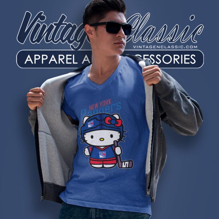 New York Rangers Hello Kitty Shirt V Neck TShirt New York Rangers Hello Kitty Shirt V Neck TShirt