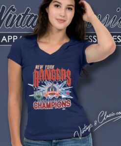 New York Rangers Shirt Hockey Stanley Cup Championship Eastern Conference V Neck TShirt