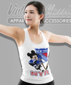 New York Rangers Shirt Nhl Mickey Mouse Disney Hockey Tank Top Racerback